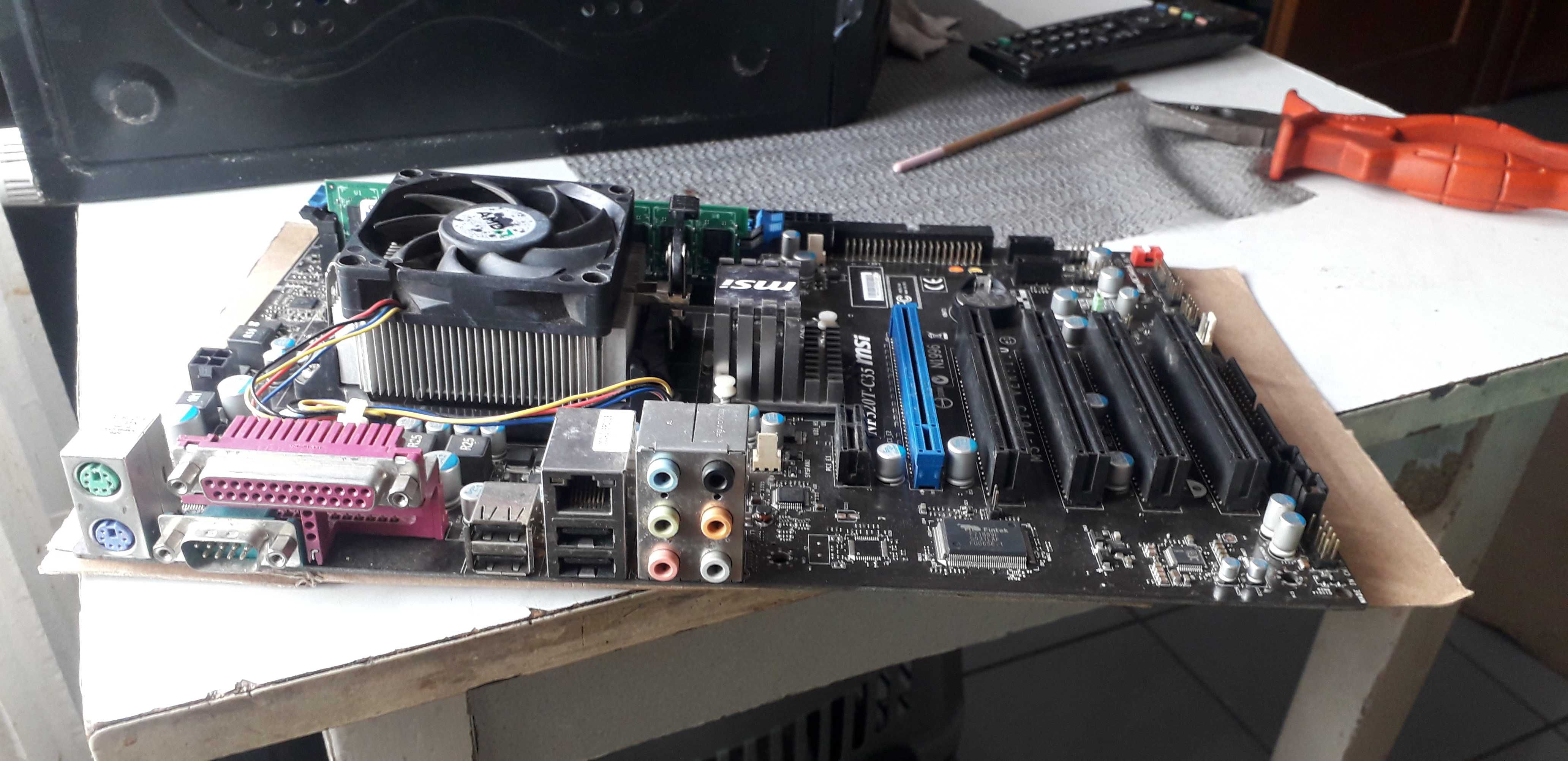 płyta głowna MSI NF520T-C35 DDR2 AM2+ Phenom Quad Core 2.20ghz KOmplet