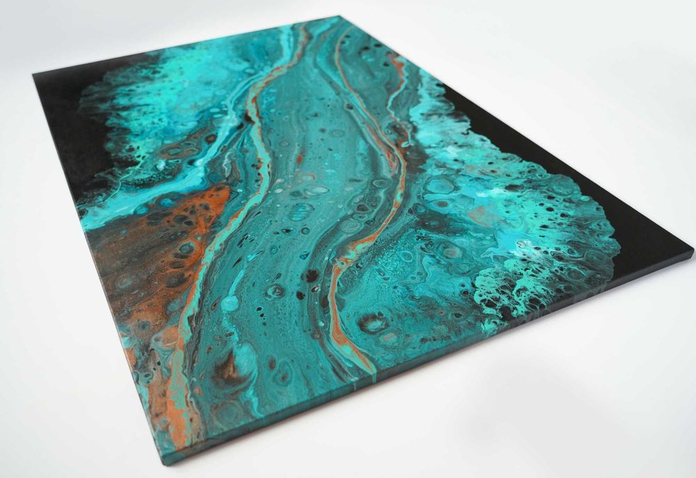 Duży abstrakcyjny obraz "Mgławica nieskończoności" 70x100 cm