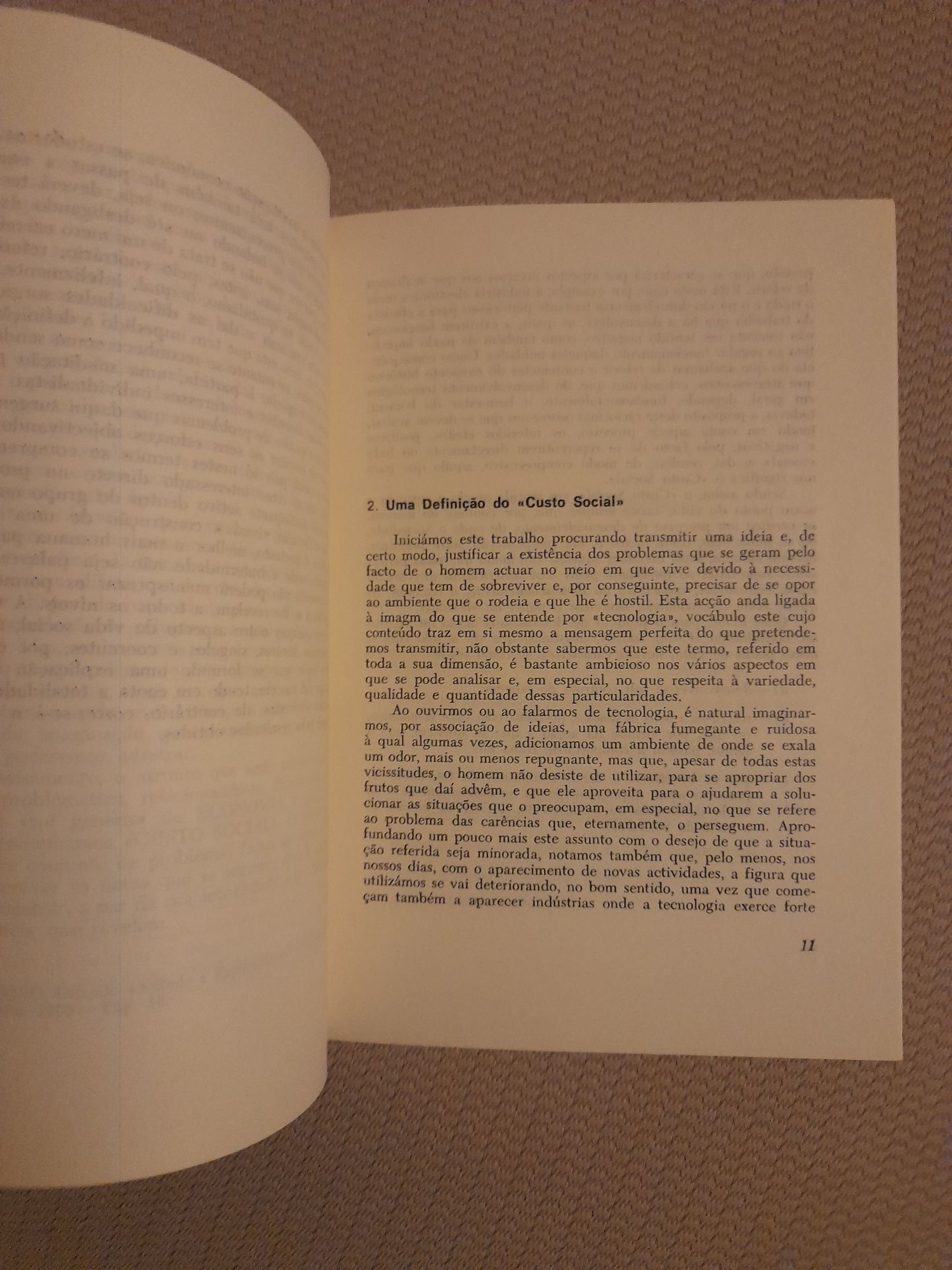 Livro "O custo social"