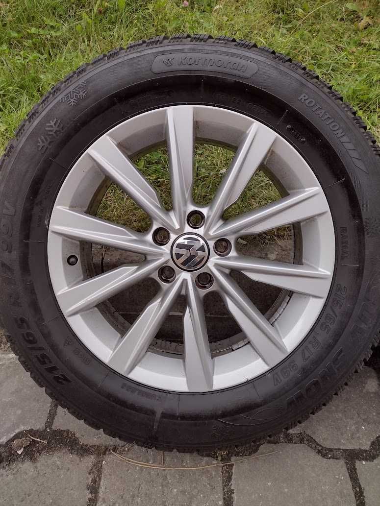 Koła zimowe VW TIGUAN passat caddy inne 5x112 17" opony zimowe 215x65