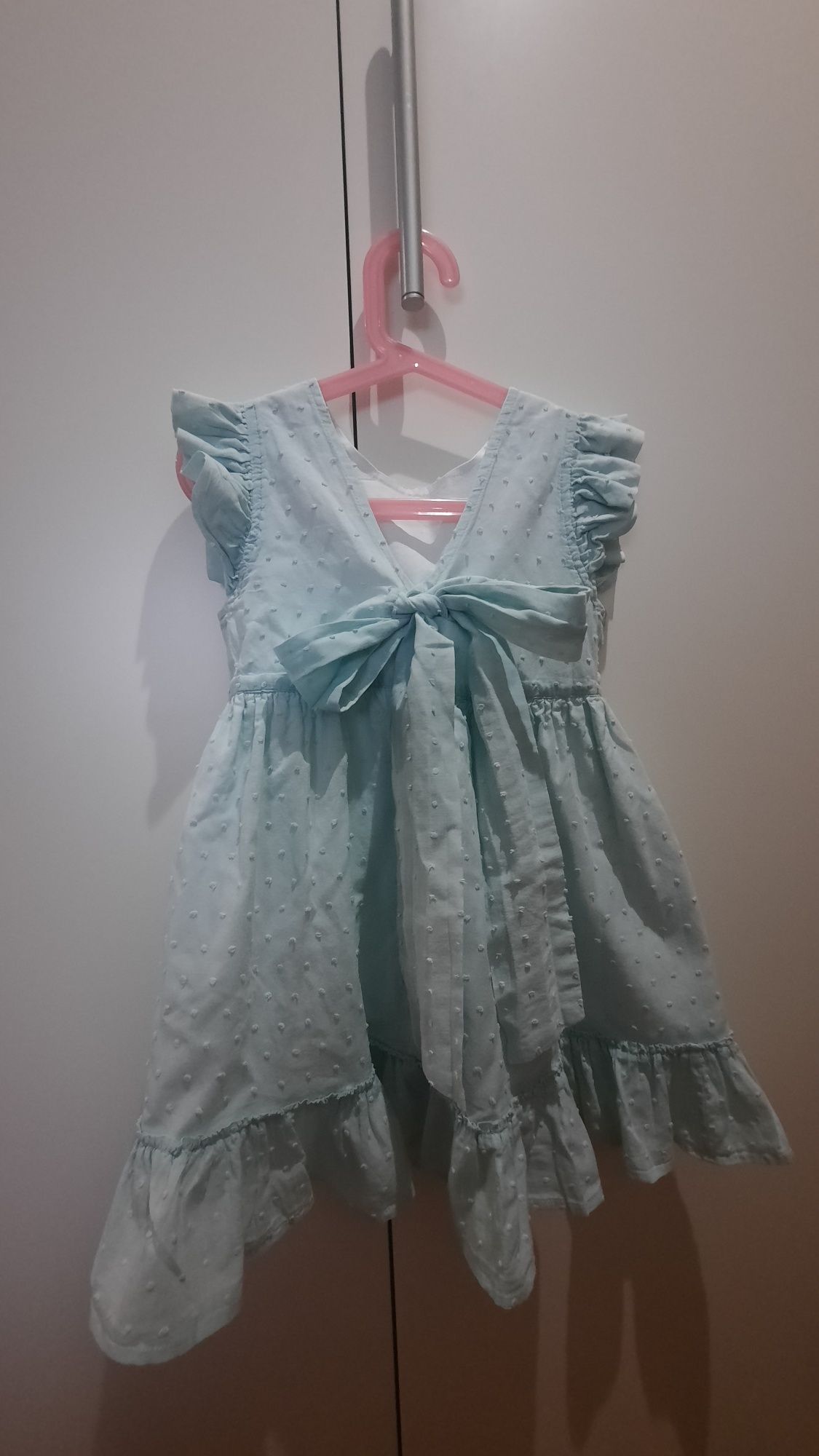 Vestido verde água tamanho 6 anos