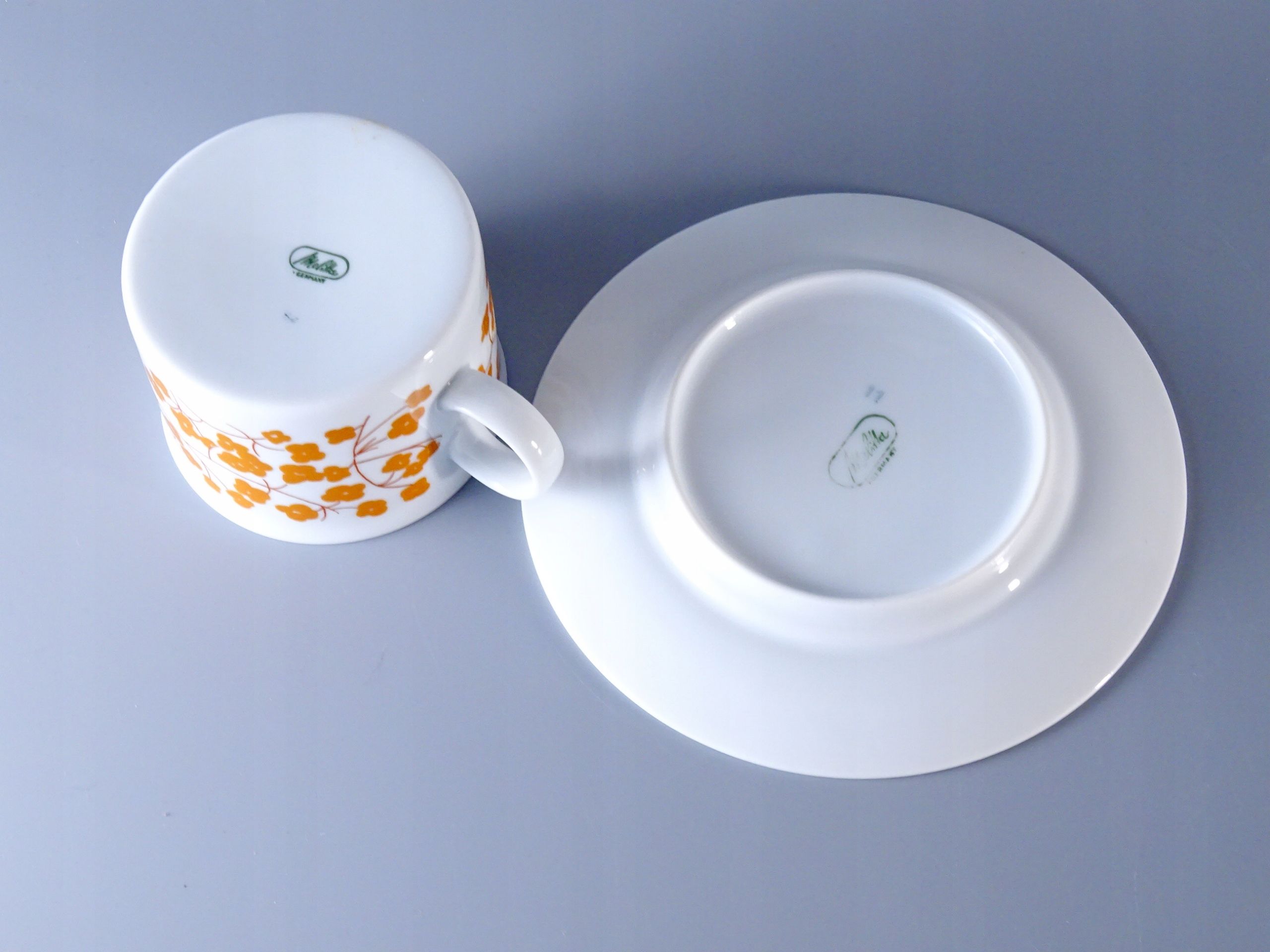 melitta piękna filiżanka porcelanowa kwiaty