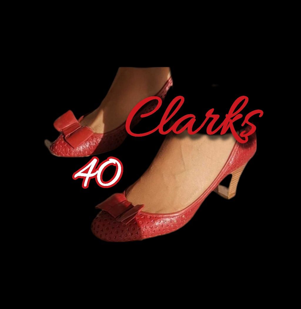 Czerwone czółenka 40 Clarks