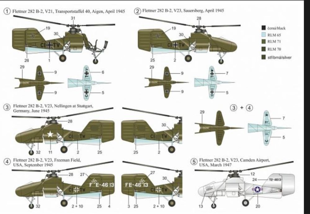 RS MODELS 92184 helikopter FLETTNER FL 282 B-2 skala 1/72