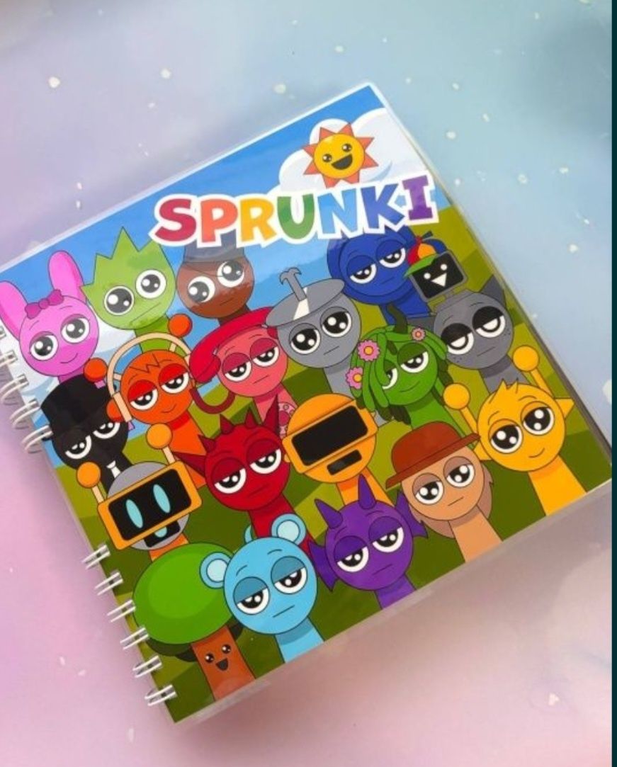 Спрункі sprunki гра на липучках ліпучках альбом книжка тока бока авата