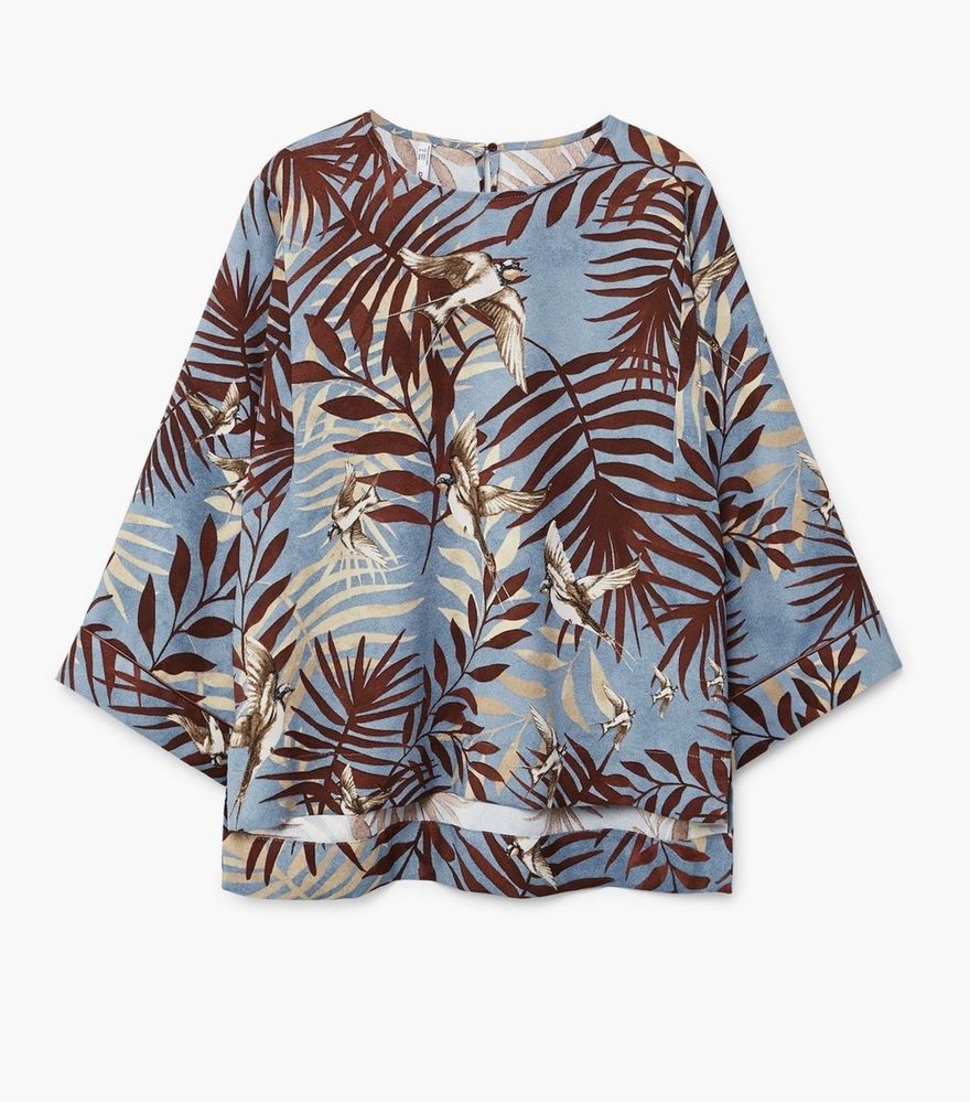 Сорочка блуза Mango принт