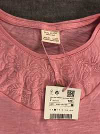 Różowa koszulka Zara Girls 7 lat 122 cm Nowa z metką