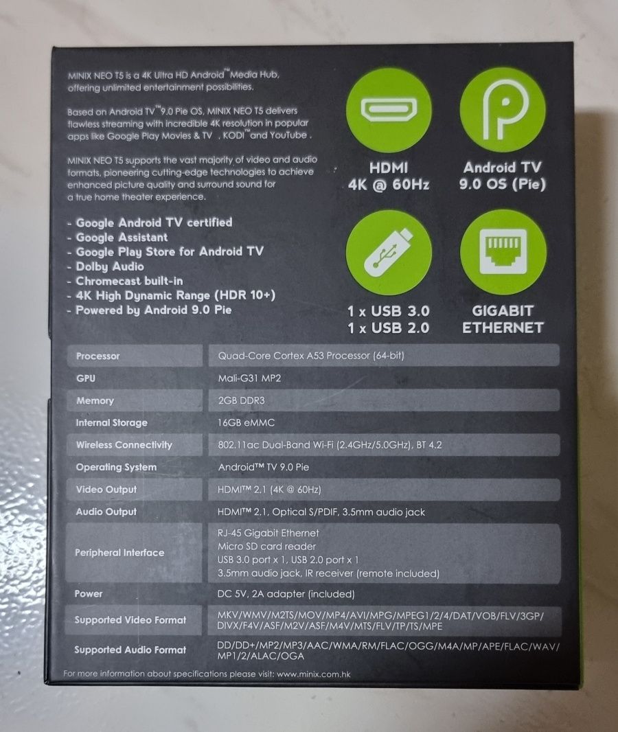 Box android Minix Neo T5