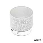 Coluna mini portátil de áudio  led sem fio bluetooth cor branca