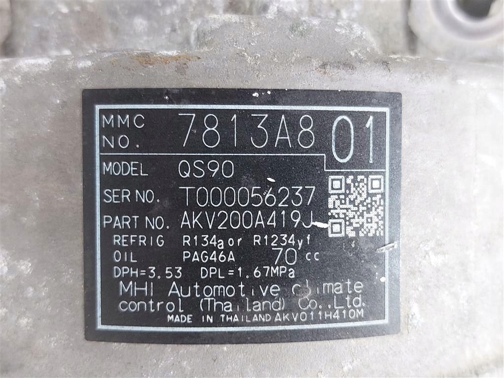 Sprężarka klimatyzacji mitsubishi Eclipse Cross 1,5 Mivec 7813A801…