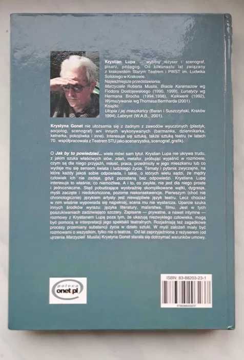 Jakby to powiedzieć Rozmowy z Krystianem Lupą - Krystyna Gonet książka