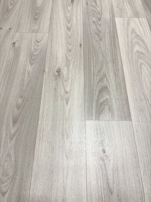 Wykładzina PCV Deska Bielona Bardzo Gruba Panel Szaro Biała