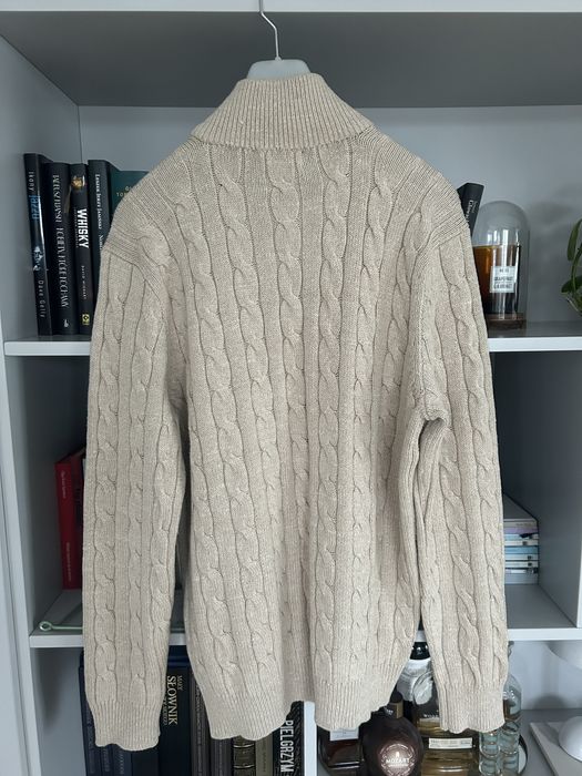 Sweter męski cardigan Polo Ralph Lauren L jedwab jedwabny beżowy