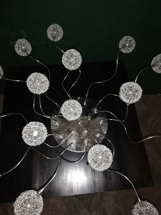 Lampa sufitowa srebrna