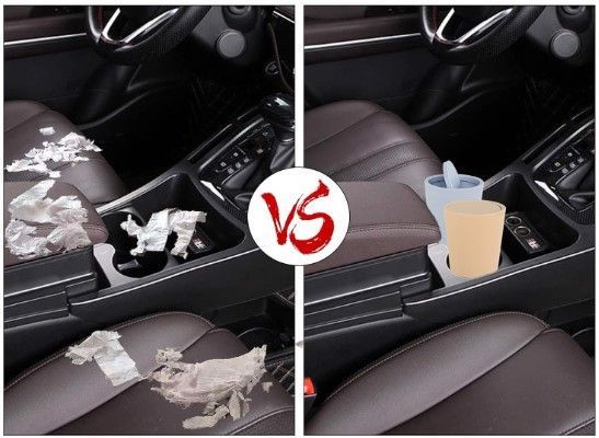 kosz na śmieci mini samochodowy plastikowy 2szt