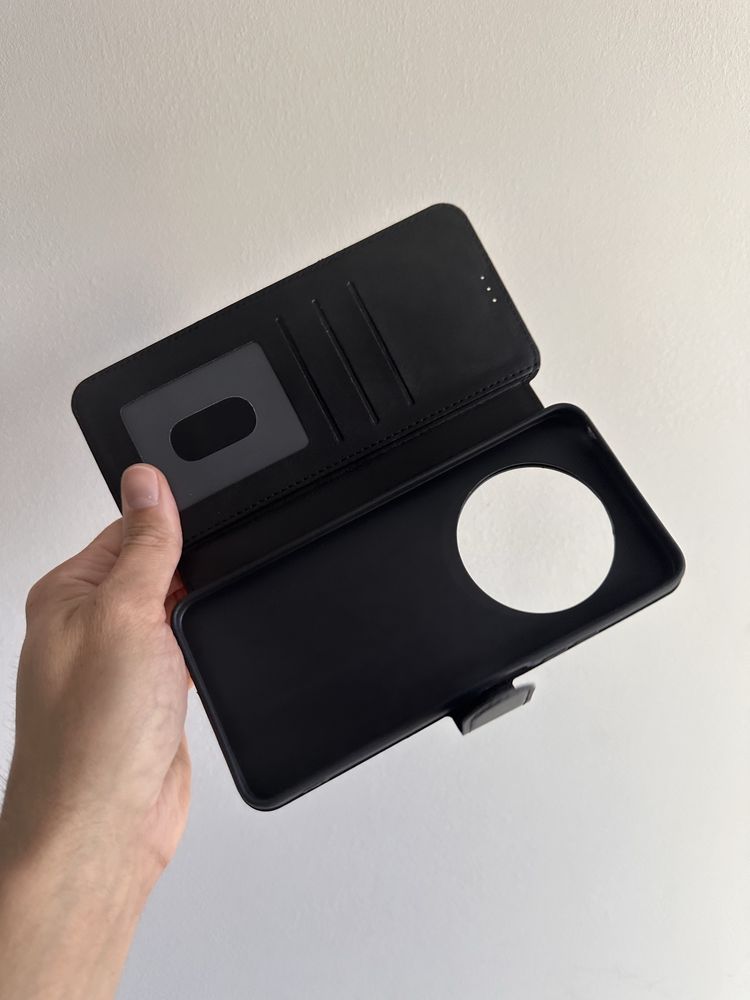 Etui z klapką czarne + SZKŁO hartowane do XIAOMI REDMI 14C