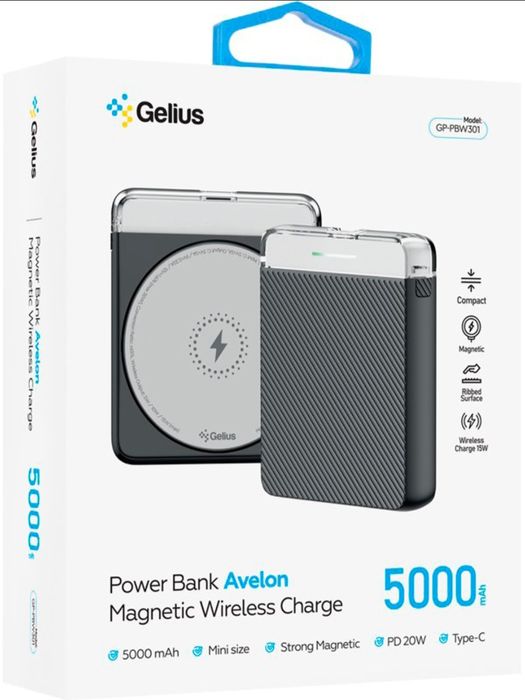 УМБ Gelius Magnetic Wireless Charge 15W 5000mAh