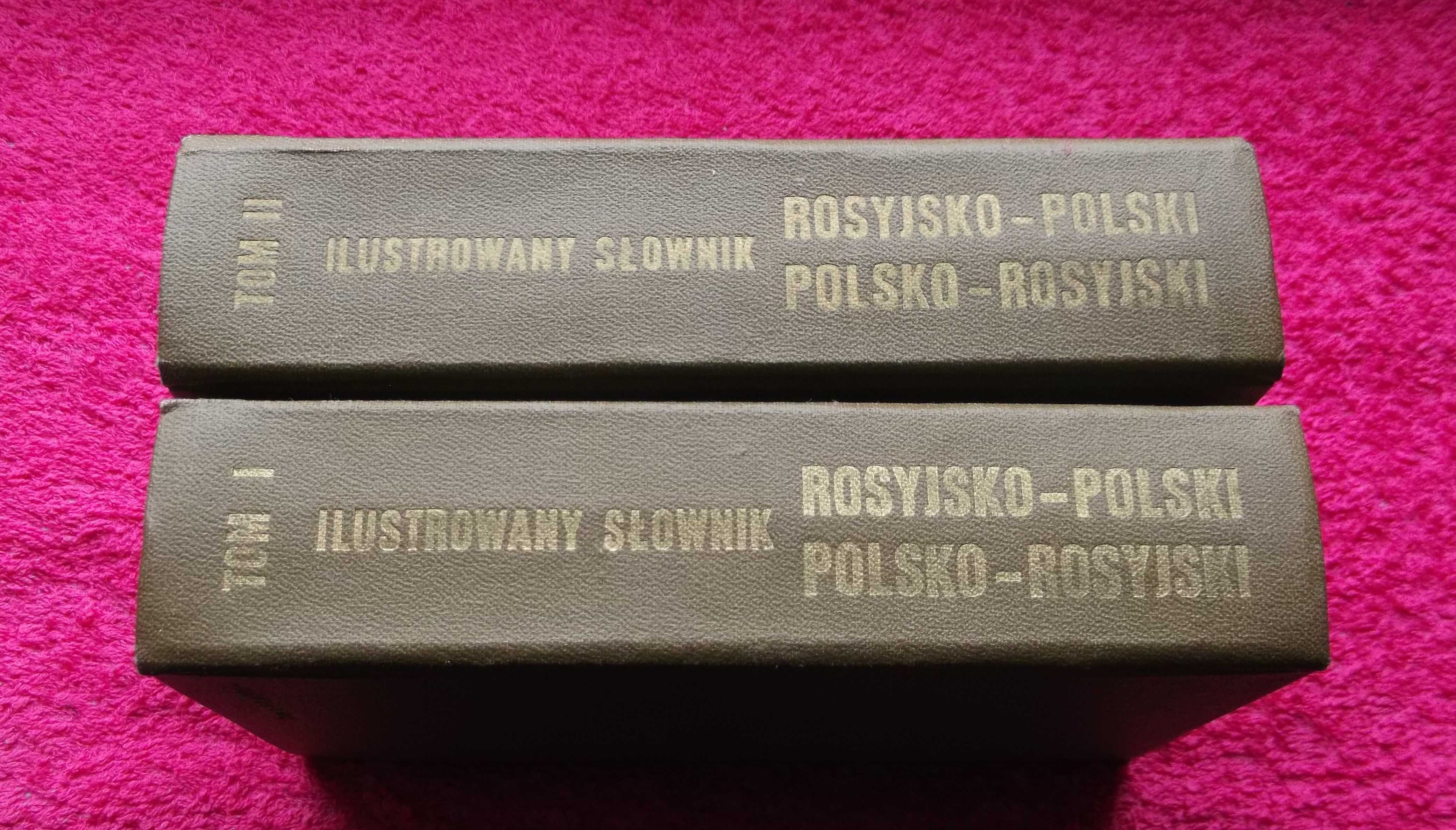 Ilustrowany słownik Rosyjsko - Polski 1983 r. Tom I, II. PRL