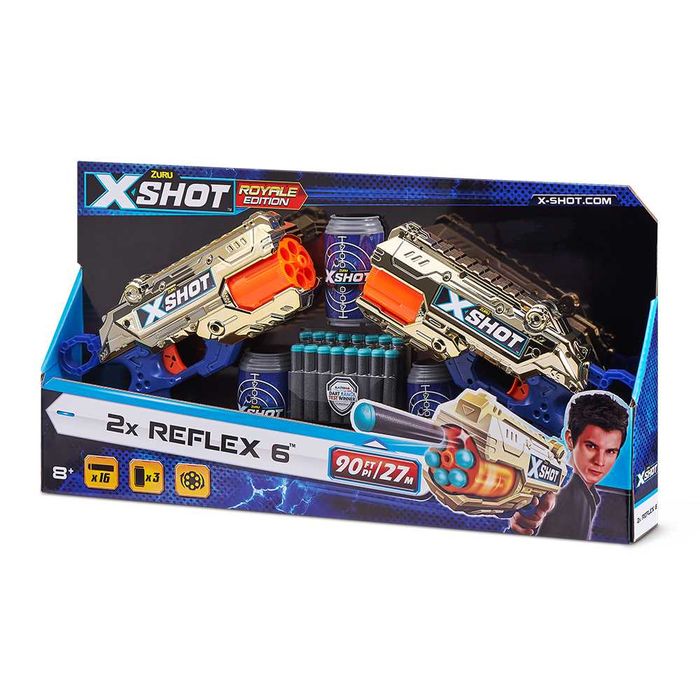 36480Z Zuru X-Shot Швидкострільний бластер Excel Reflex 6 Double,sale