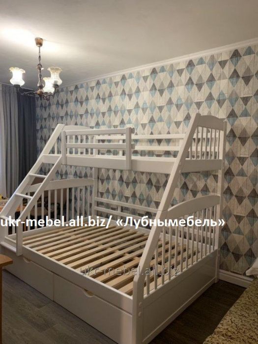 Кровать двухъярусная деревянная Каспер, двоярусне (двоповерхове) ліжко
