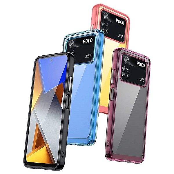 Etui Outer Braders sztywny pokrowiec z żelową ramką do Xiaomi Poco M4