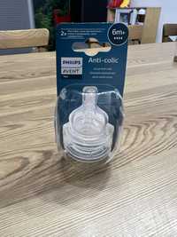 Smoczki do butelki avent classic 6m+