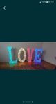 Napis Love led Ażurowe lampa