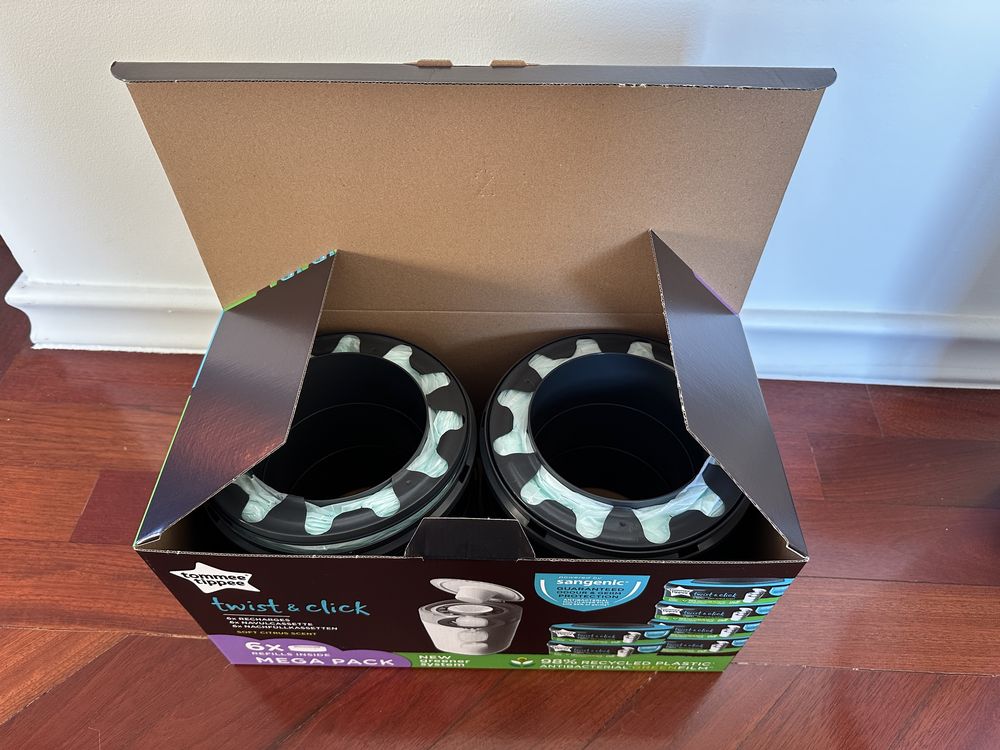 Contentor fraldas Tommee Tippee Twist&Clic com 6 recargas