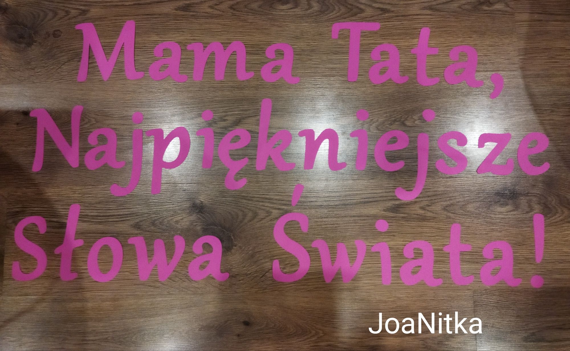 Mama Tata najpiękniejsze słowa świata napis