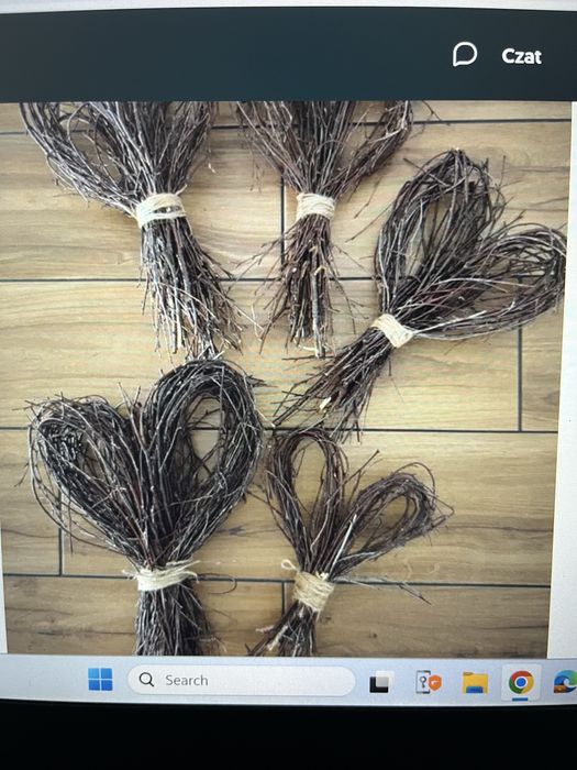 Wiklinowy wieniec serduszko