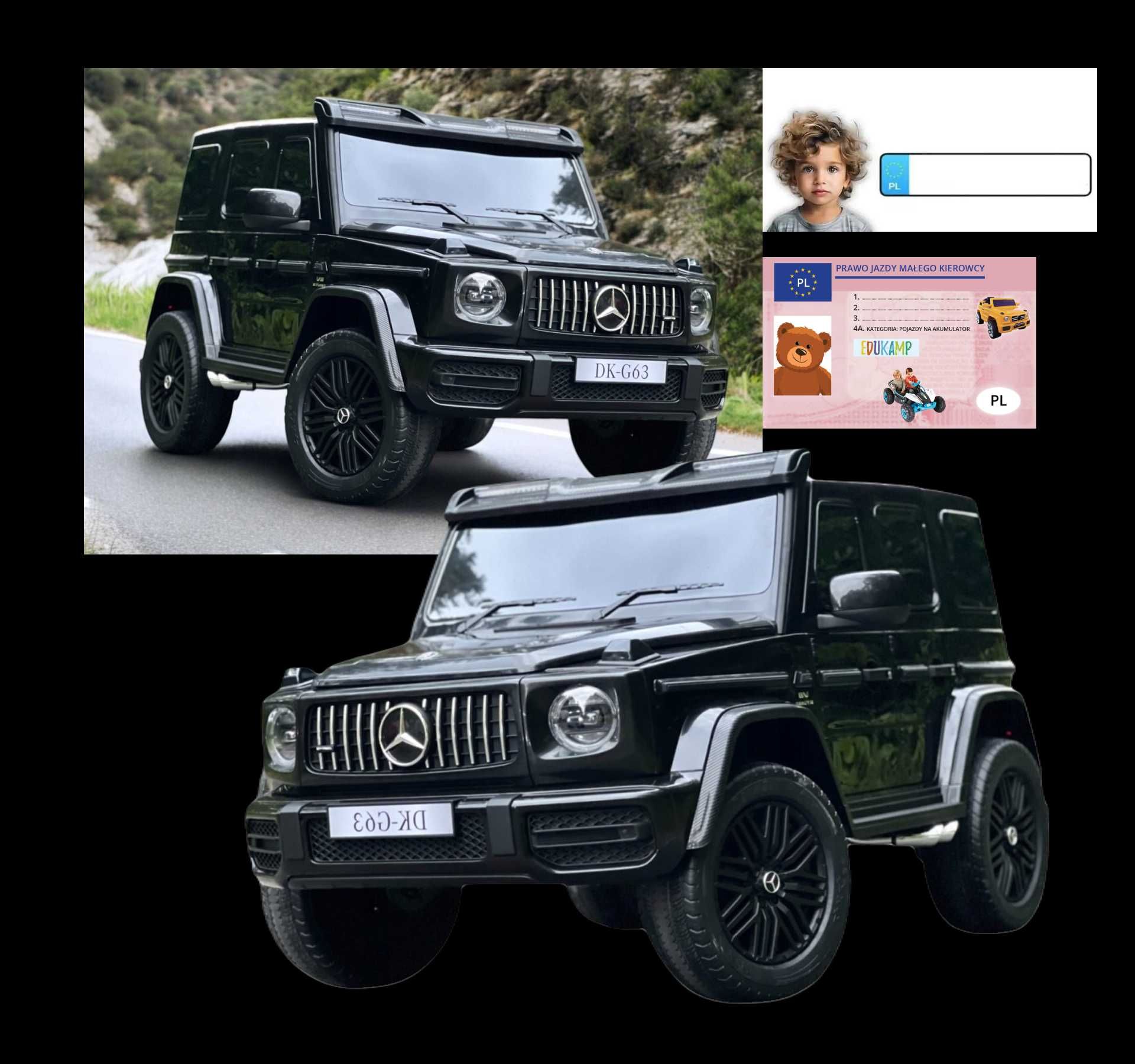 Wielki MERCEDES DK-G63 XXL 4x200W auto dwuosobowe na akumulator