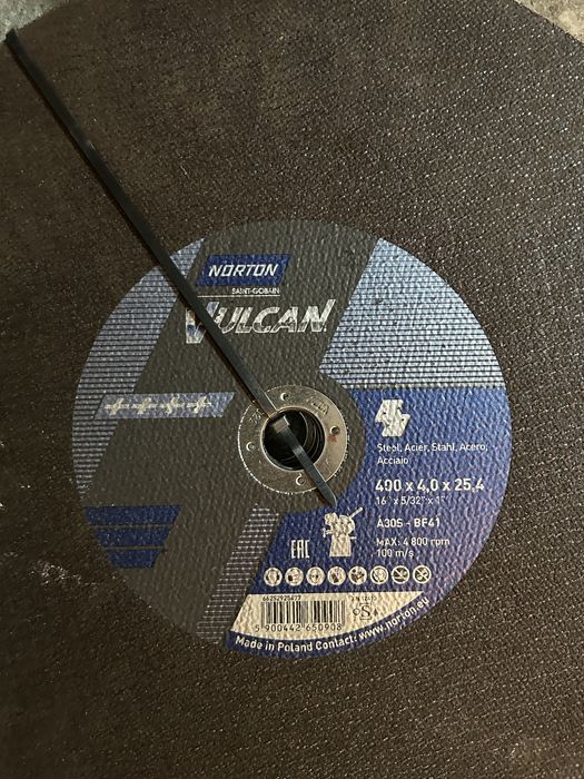 NORTON VULCAN Tarcza do cięcia metalu 400x4,0x25,4