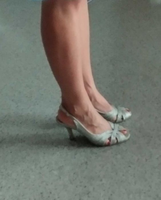 Sandały srebrne na wesele