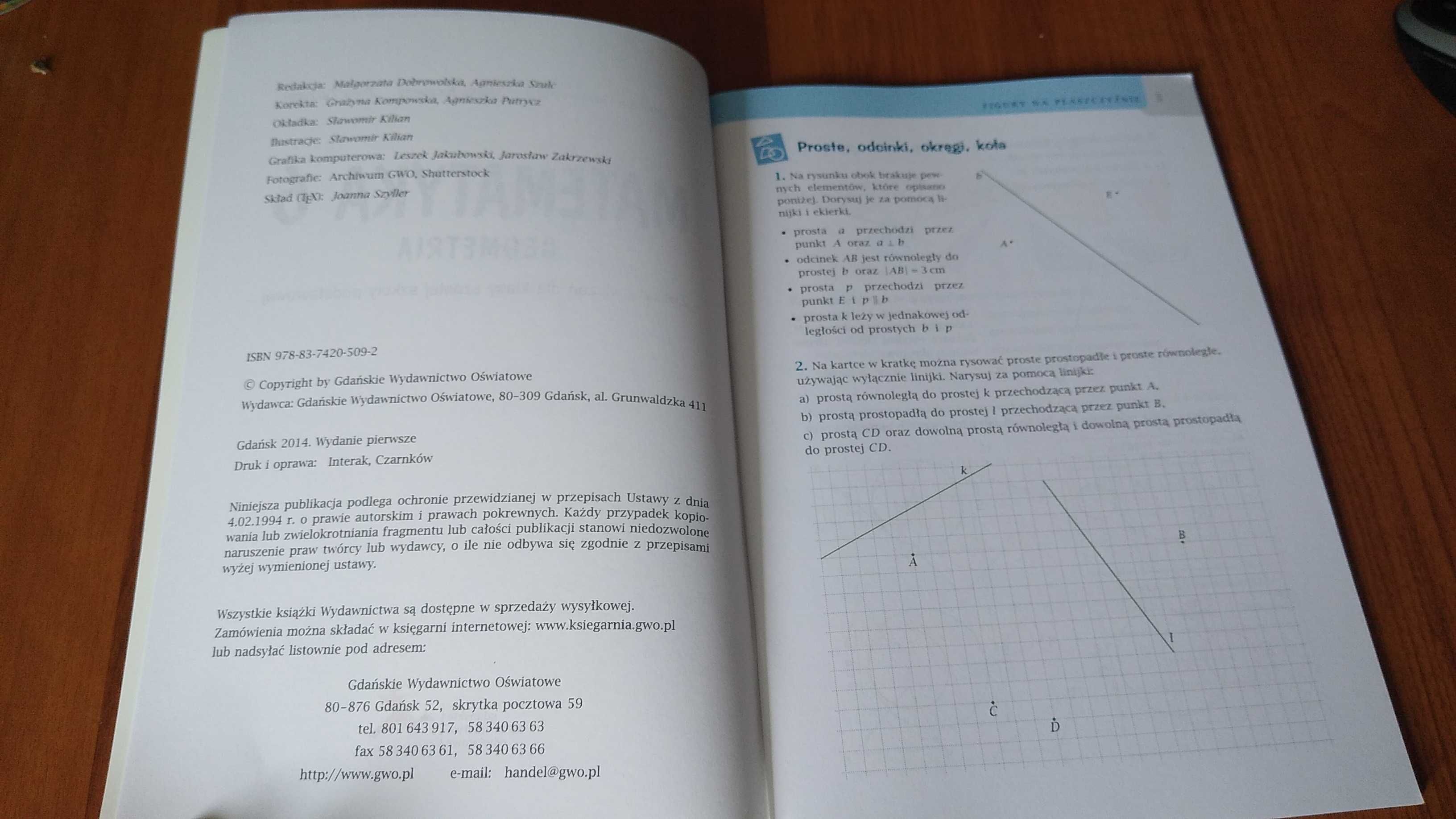 Matematyka z plusem 6 Zeszyt ćwiczeń Geometria Dobrowolska Jucewicz g