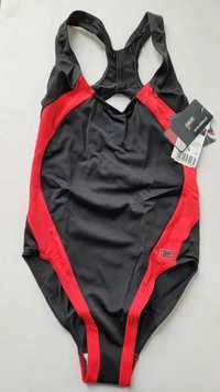 Kostium kąpielowy damski SHEPA/model 009/rozmiar L/czarno-czerwony