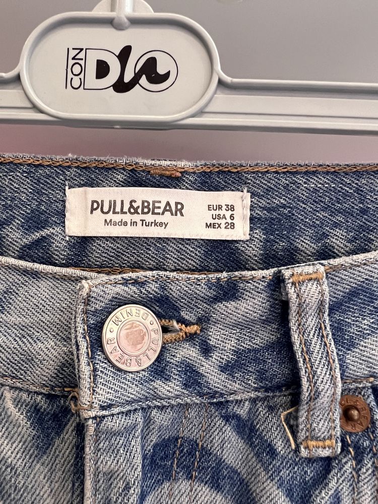 Spodnie Pull & Bear jeansowe Wide luźne r. 38