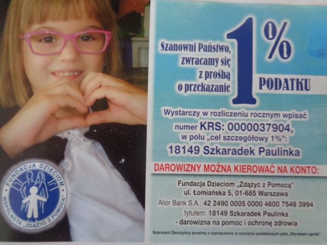 Podaruj swoje 1% podatku Paulince