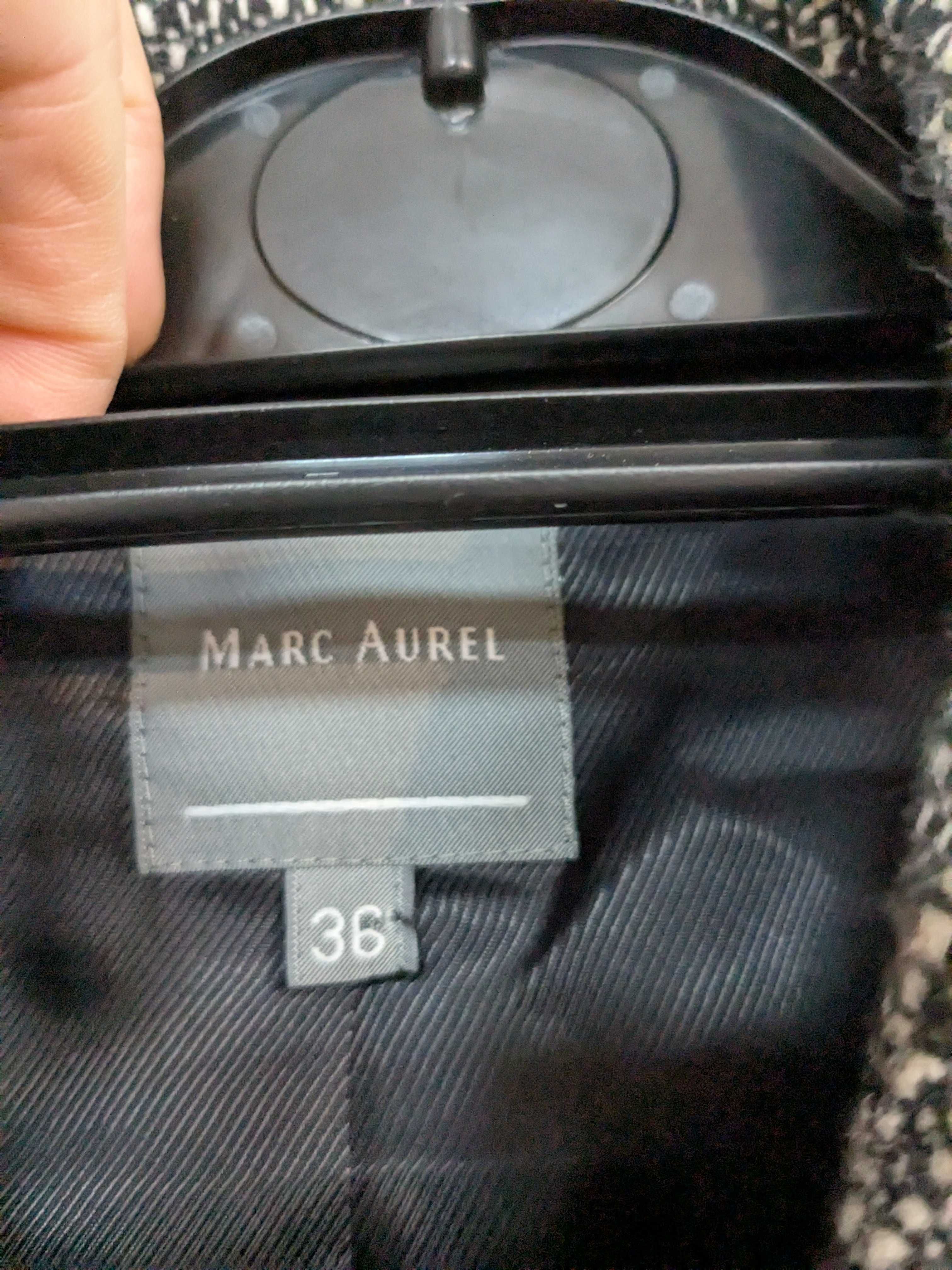 Marc Aurel Kostium żakiet spódnica wełna rozm. 36