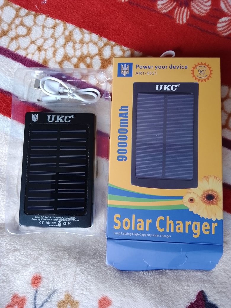 Портативное зарядное Power Bank Solar UKC 90000 mAh