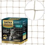 Siatka na balkon dla kota Premium z drucikiem 5x3m. Zestaw montażowy