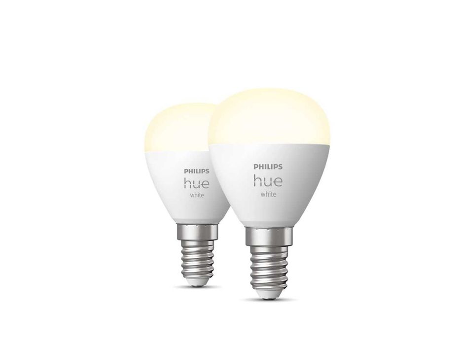 Żarówki Philips Hue Luster E14 5,7W 2700K 7,7x4,5 cm białe 2 sztuki