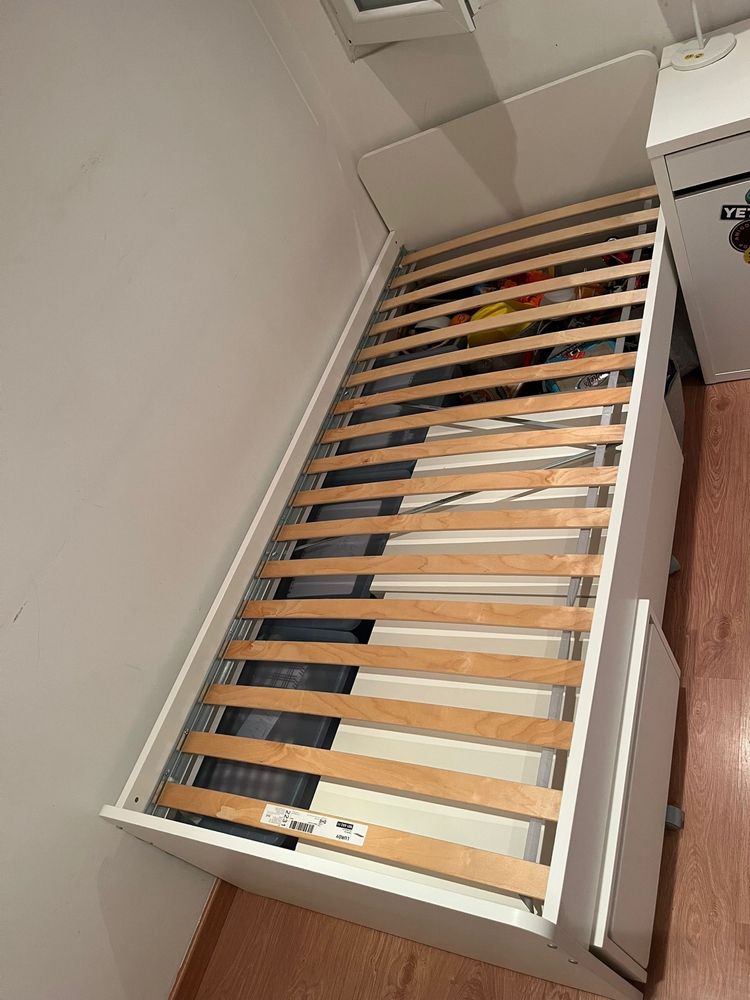 Cama IKEA slakt+ estrado+2 Gavetões