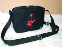 Torebka typu box z haftem Depeche Mode