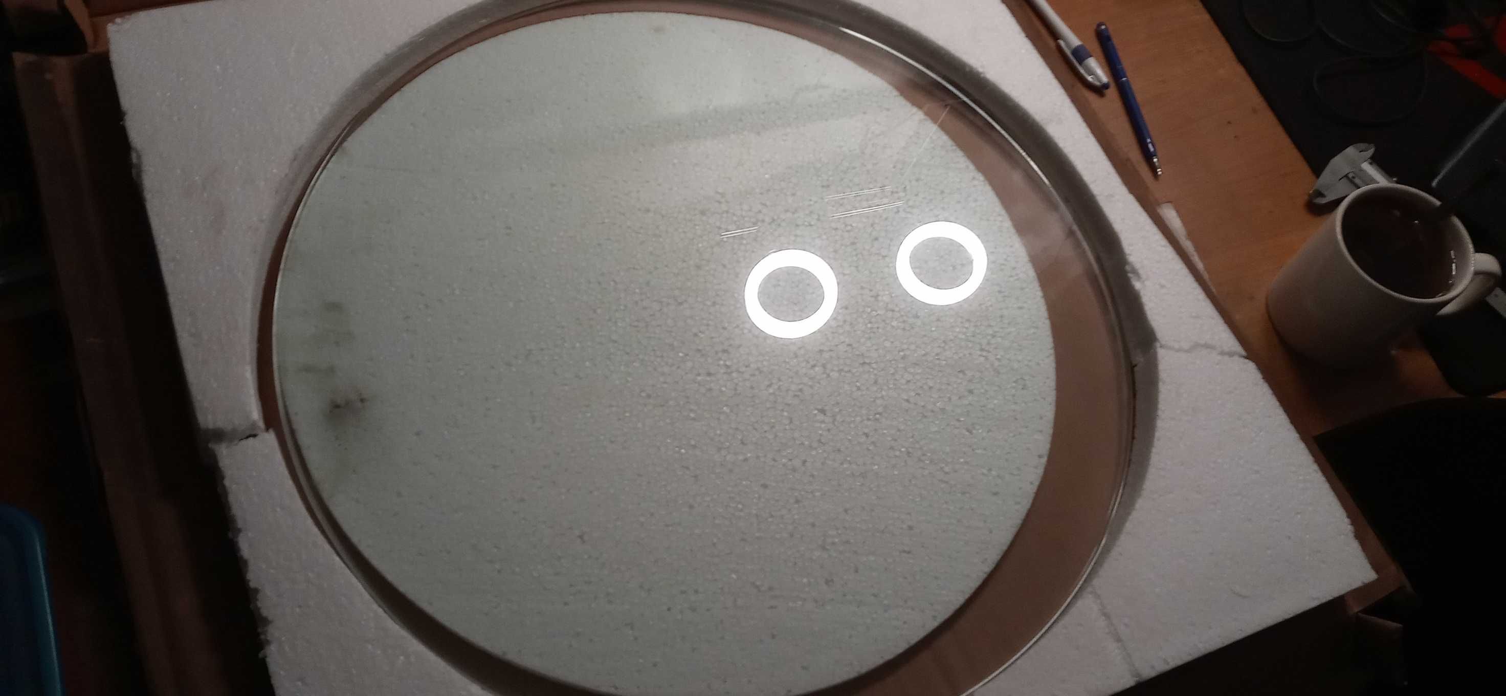 Blat do stołu szklany okrągły 50 cm x 0.8 cm