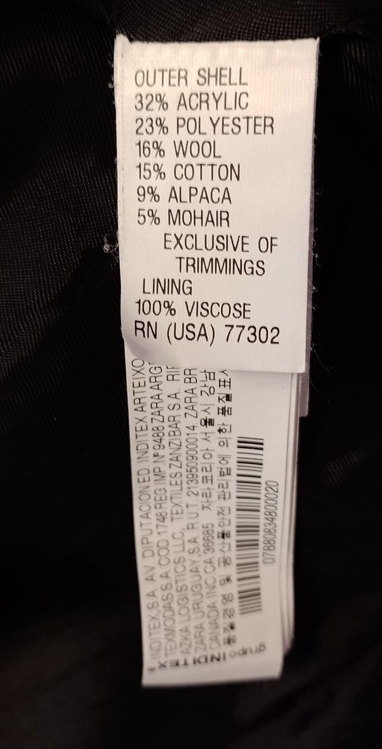 Źakiet ZARA rozmiar 38/40. Podszewka do wymiany