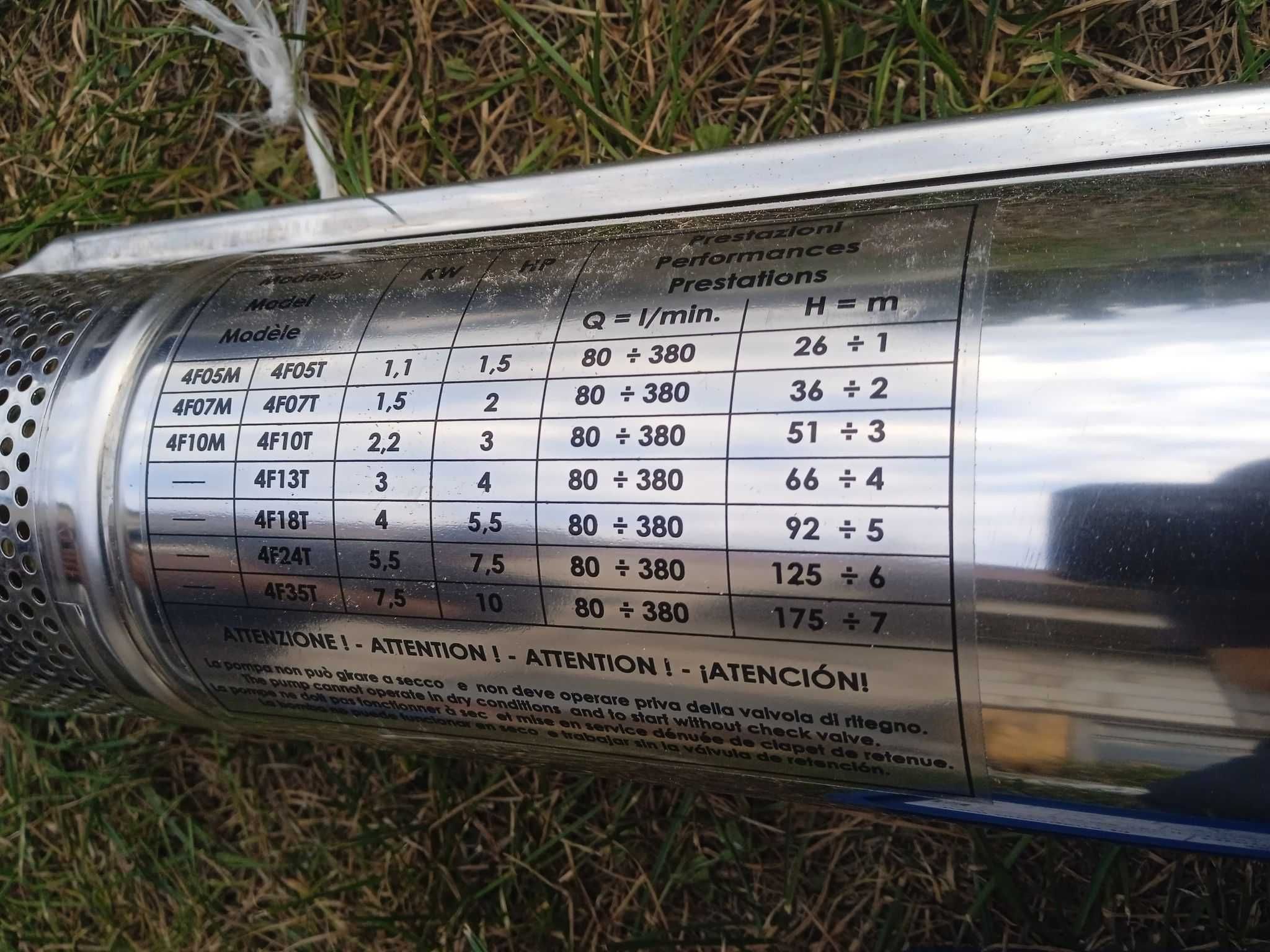 Pompa głębinowa 4F 13  OMNIGENA 3KW  400V