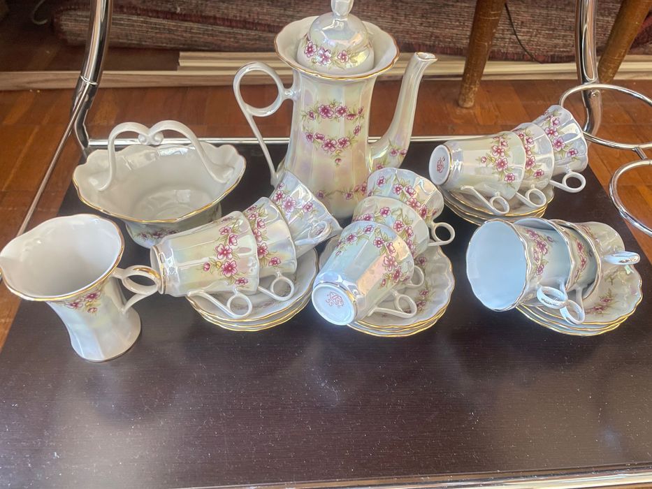Кофейный сервиз, 15 или 26 предметов, Коростень, фарфор