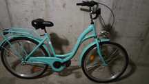 Rower miejski Dawstar Citybike S3B, 26 cali, damski, lazurowy.
