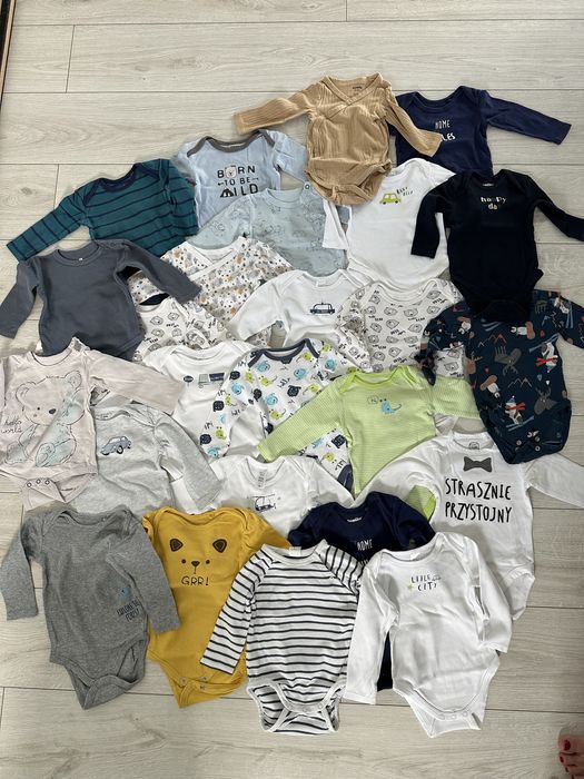 Paka ubranek niemowlęcych chłopięcych rozmiar 68 H&M Smyk C&A Lupilu