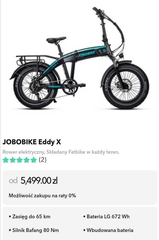 Rowery elektryczne JOBOBIKE Zapraszamy na darmową jazdę próbną.